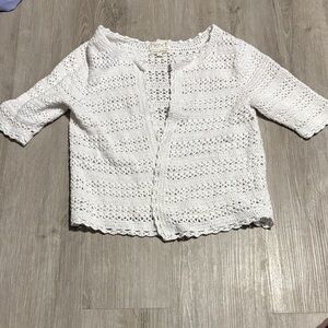 Next‎ White Open-Front Crochet Cardigan